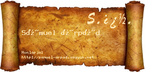 Sámuel Árpád névjegykártya