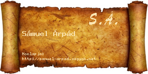 Sámuel Árpád névjegykártya